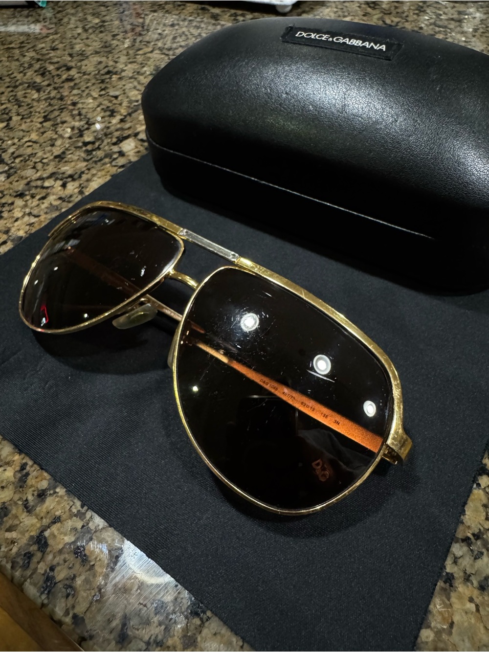 VINTAGE Dolce & Gabbana Gold Sunglasses